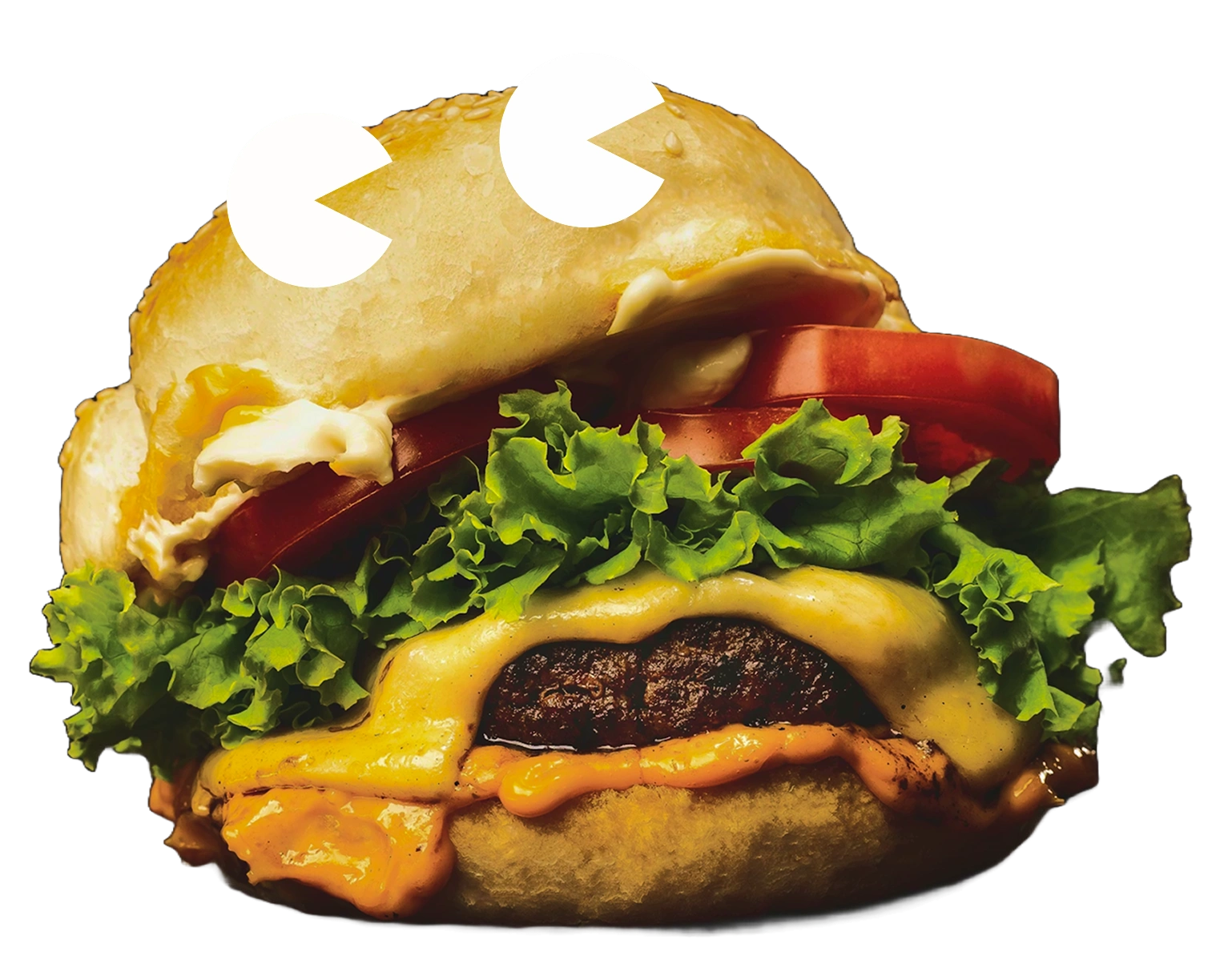 CHAR Artisan Smashed Burger with fresh ingredients